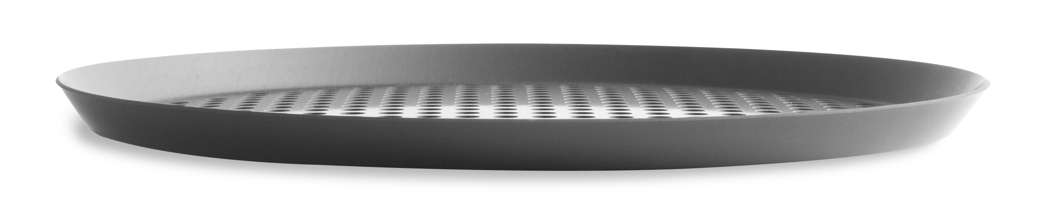 13" Extra Perforated Press Cut Pizza Pan with Hard Coat Anodized Finish