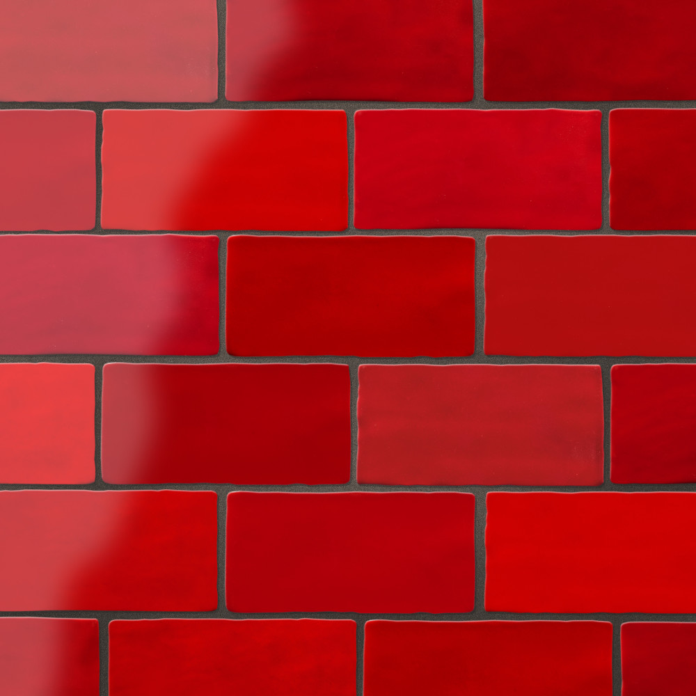 Viva Rojo 3 in. x 6 in. Ceramic Wall Tile