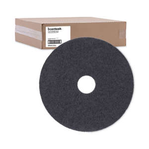 Boardwalk,  Stripping Round Floor Pad, 17", Black