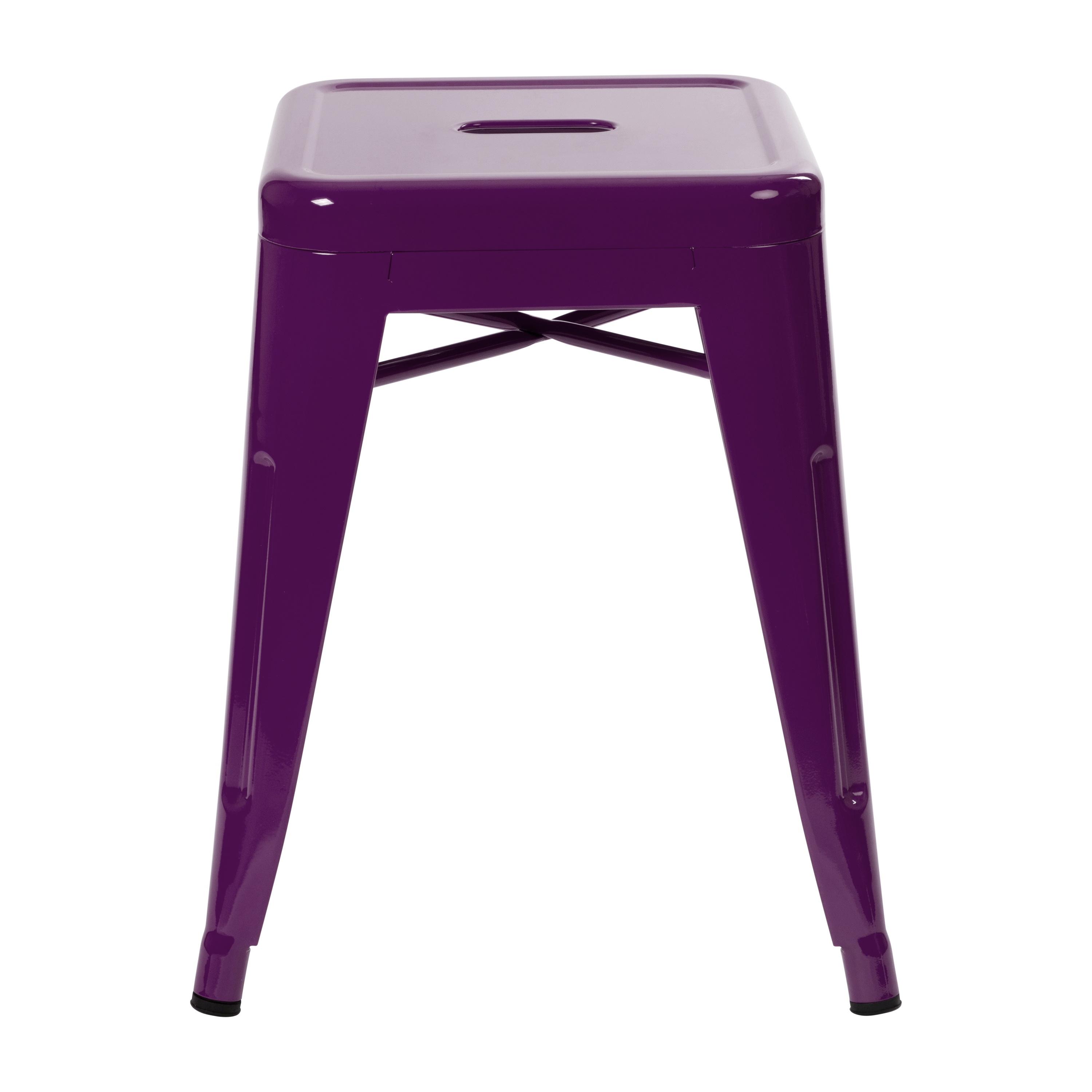 18" Table Height Stool, Stackable Backless Metal Indoor Dining Stool, Commerc... - Picture 30 of 114