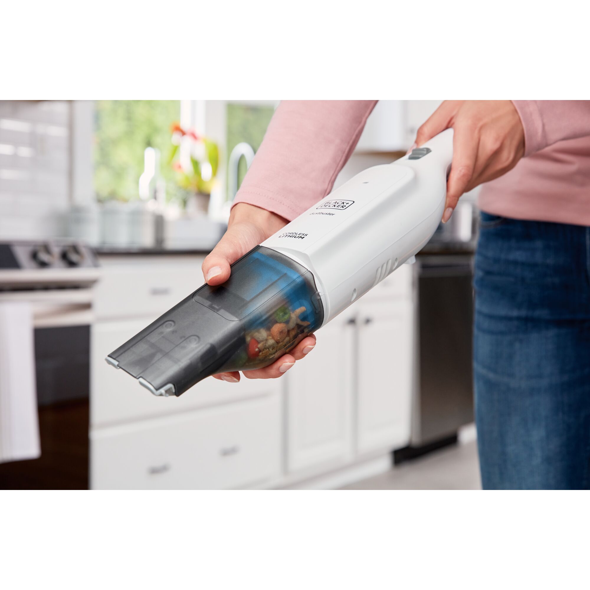 twist off bowl for easy emptying feature of Dustbuster AdvancedClean Cordless Hand Vacuum