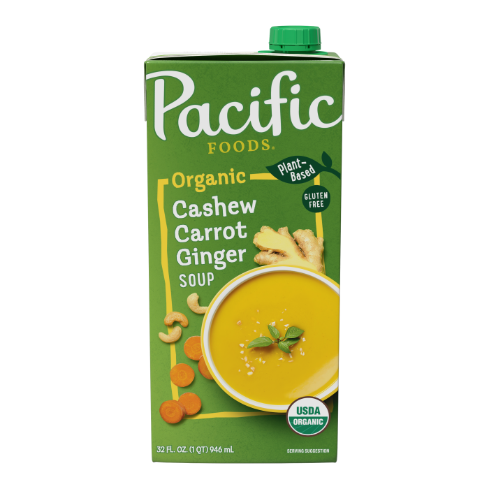 Organic Carrot Cashew Ginger Soup