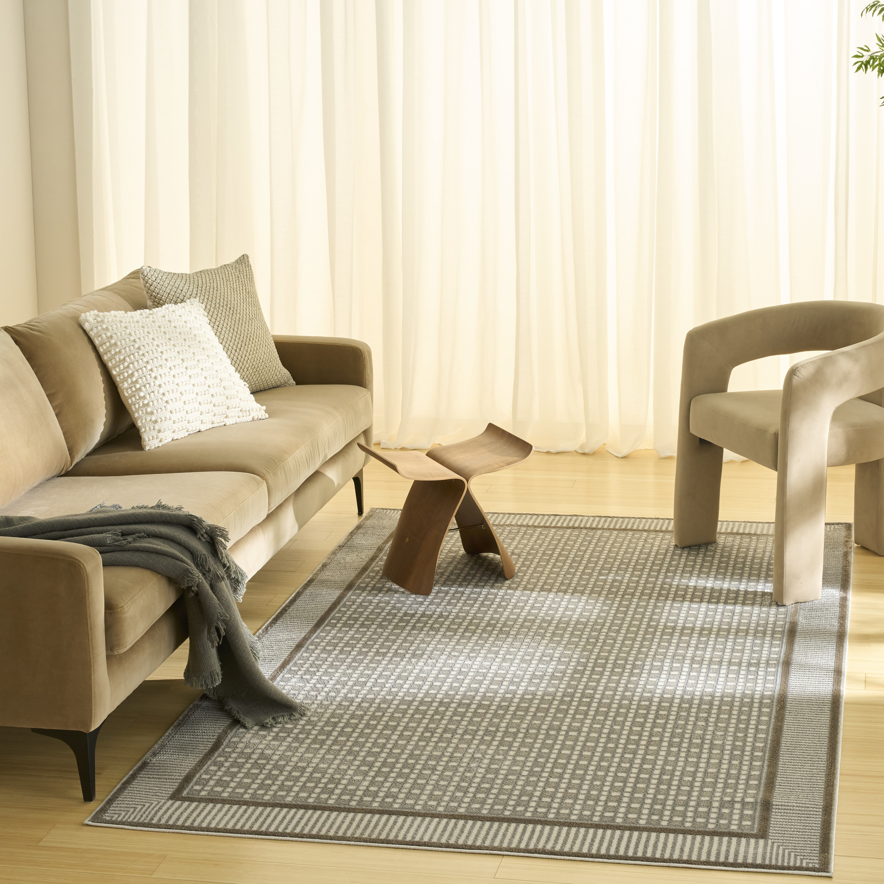 Nourison Nordic 6' x 9' Ivory Grey Modern Indoor Rug