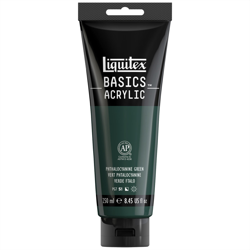 BASICS Acrylic Paint, 250 mL, Tube, Phthalocyanine Green