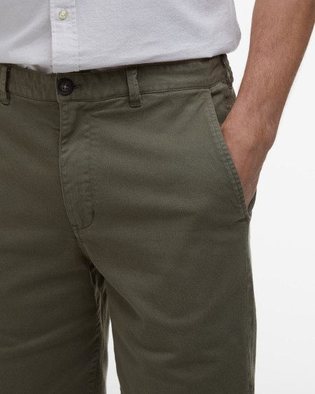 Shorts chino in twill lavato