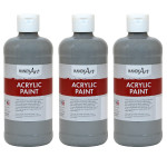 Handy Art&reg; Acrylic Paint 16 oz, Gray, Pack of 3 RPC101105-3