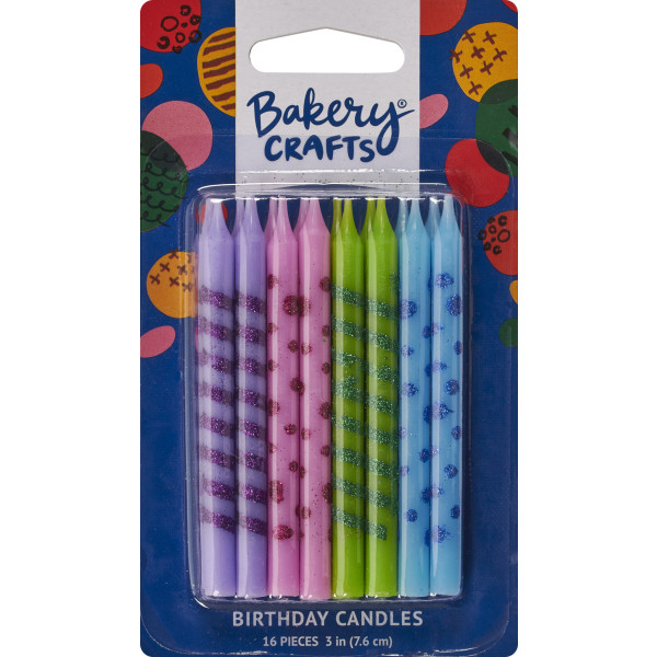 Glitter Stripes & Dots Specialty Candles