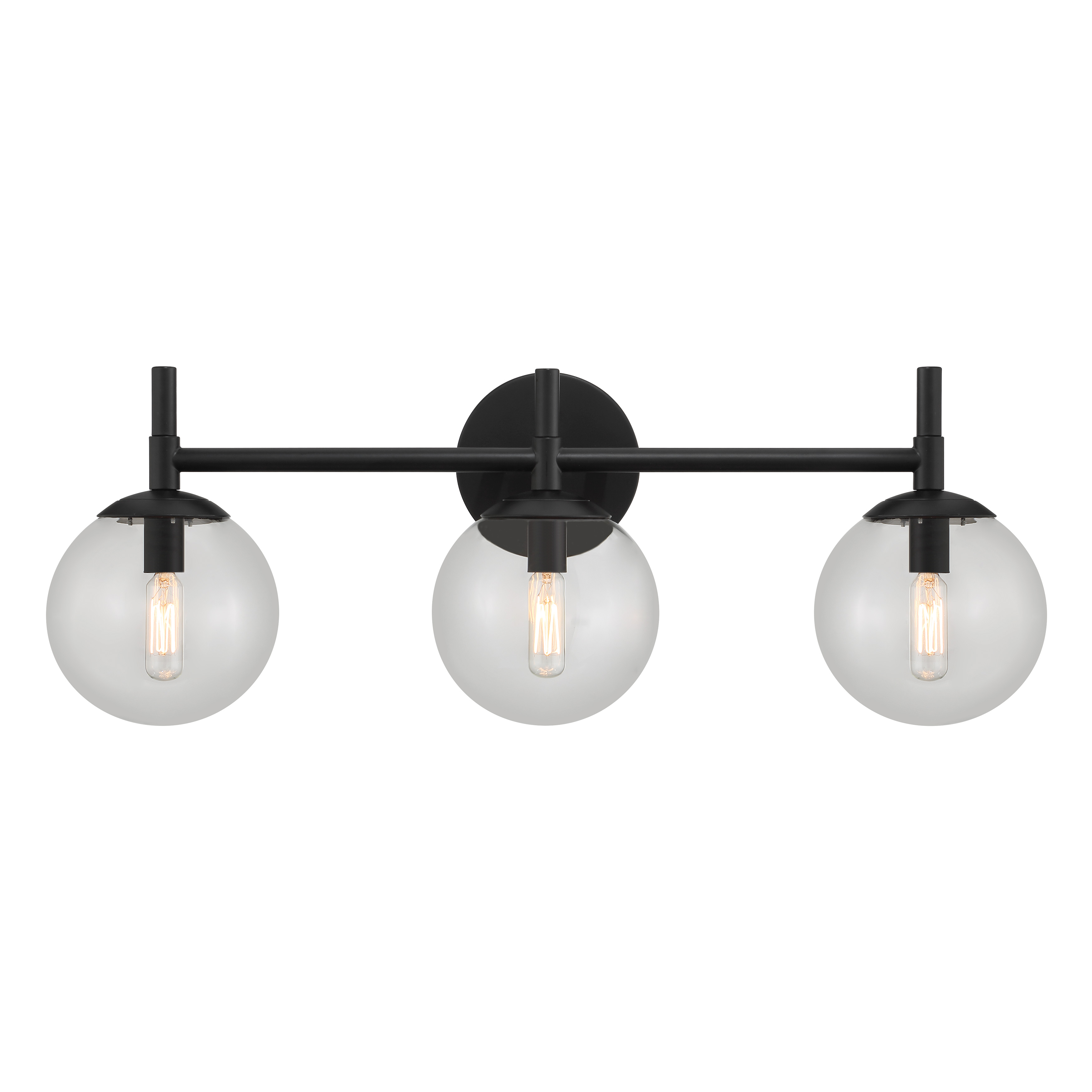 3 Light Bath in Coal Finish with Clear Glass - alternate view