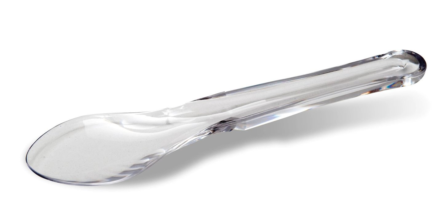 Spatule à glace en acier inoxydable de 26 cm avec poignée blanche