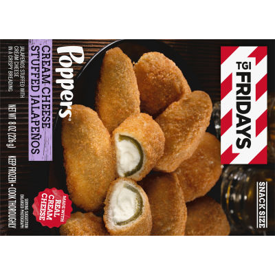 TGI Fridays Cream Cheese Stuffed Jalapeno Poppers, 8 oz Box