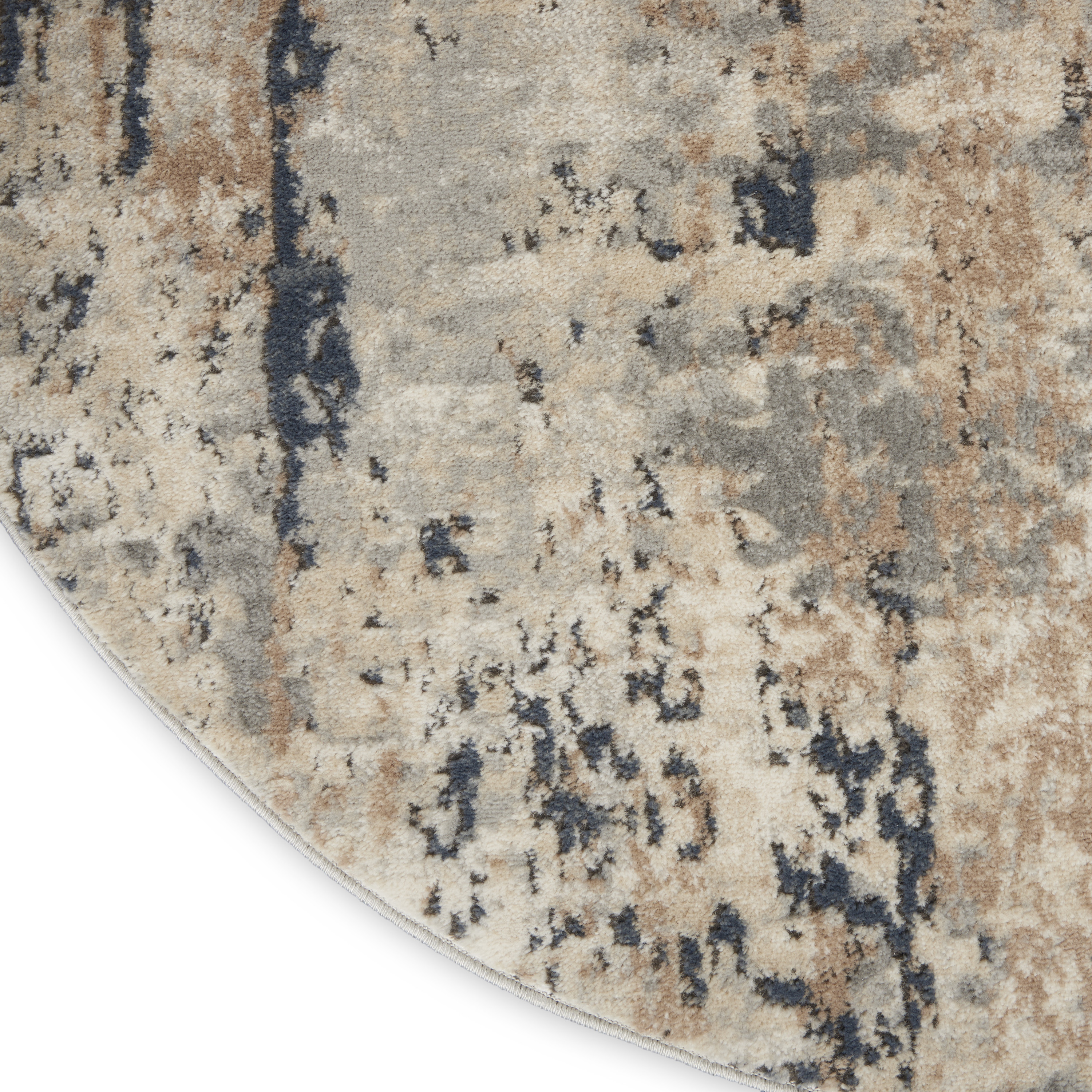 Nourison Quarry 6' x 9' Oval Beige Grey Modern Indoor Rug
