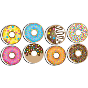 Non-Magnetic Mini Whiteboard Erasers, DonutFetti&reg;, 8-Pack