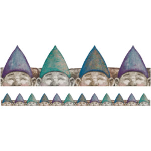Curiosity Garden Peeking Gnomes Extra Wide Deco Trim&reg;, 37 Feet