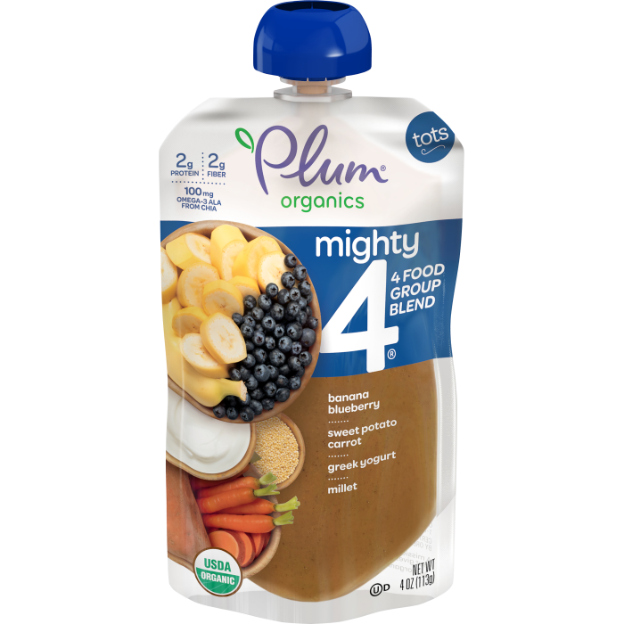 Blends Banana, Blueberry, Sweet Potato, Carrot, Greek Yogurt & Millet Tots Pouch