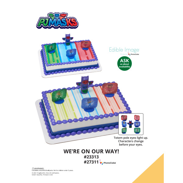 PJ Masks We're On Our Way! The Magic of Cakes® PhotoCake® Enhanced Background and Icing Page