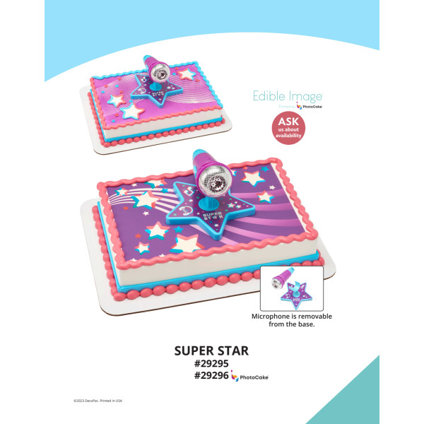 Super Star The Magic of Cakes® PhotoCake® Enhanced Background and Icing Page