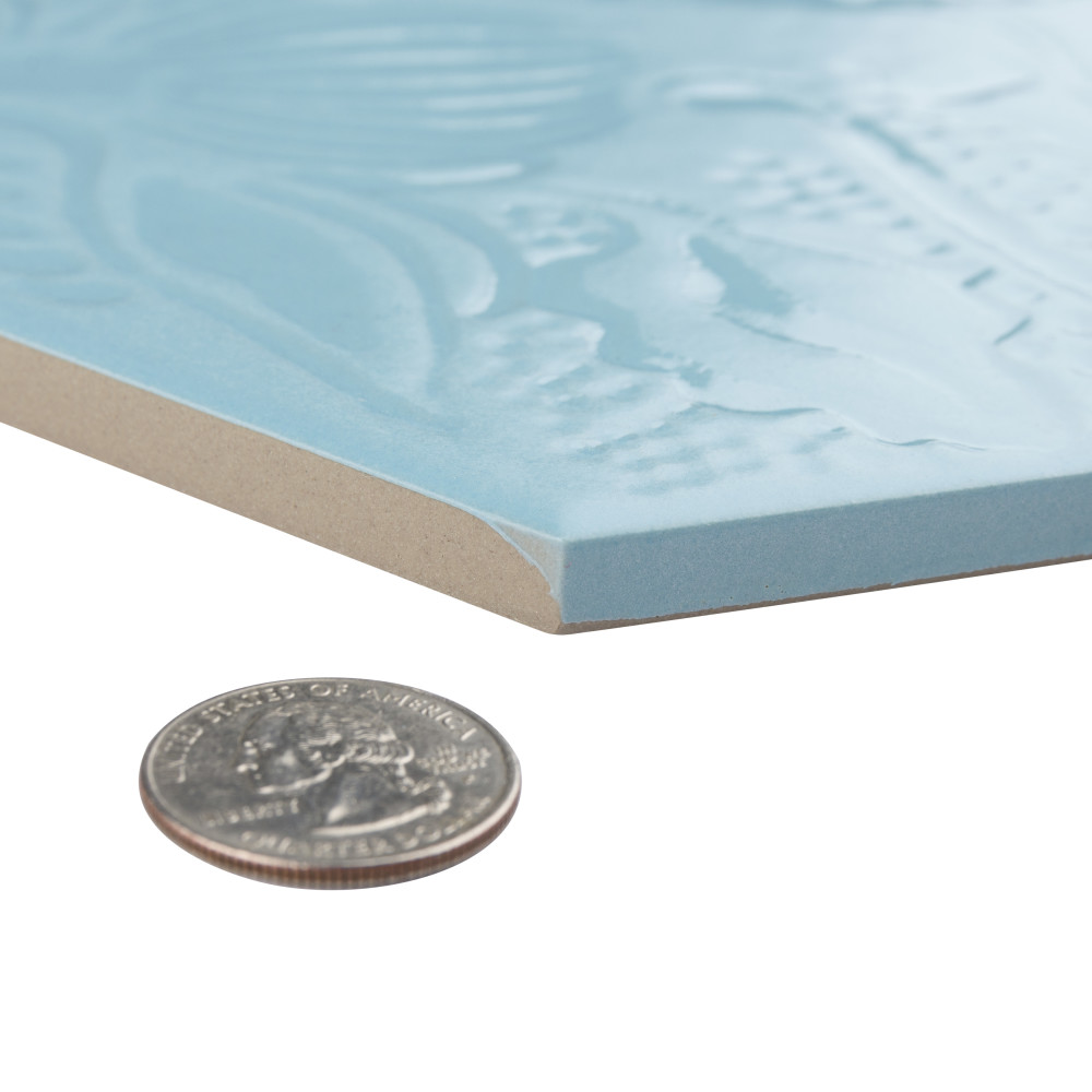 Gaudi Lux Hex Aqua 8-5/8 in. x 9-7/8 in. Porcelain Floor and Wall Tile