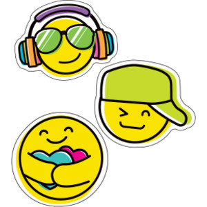 Kind Vibes Smiley Faces Cut-Outs, Pack of 36