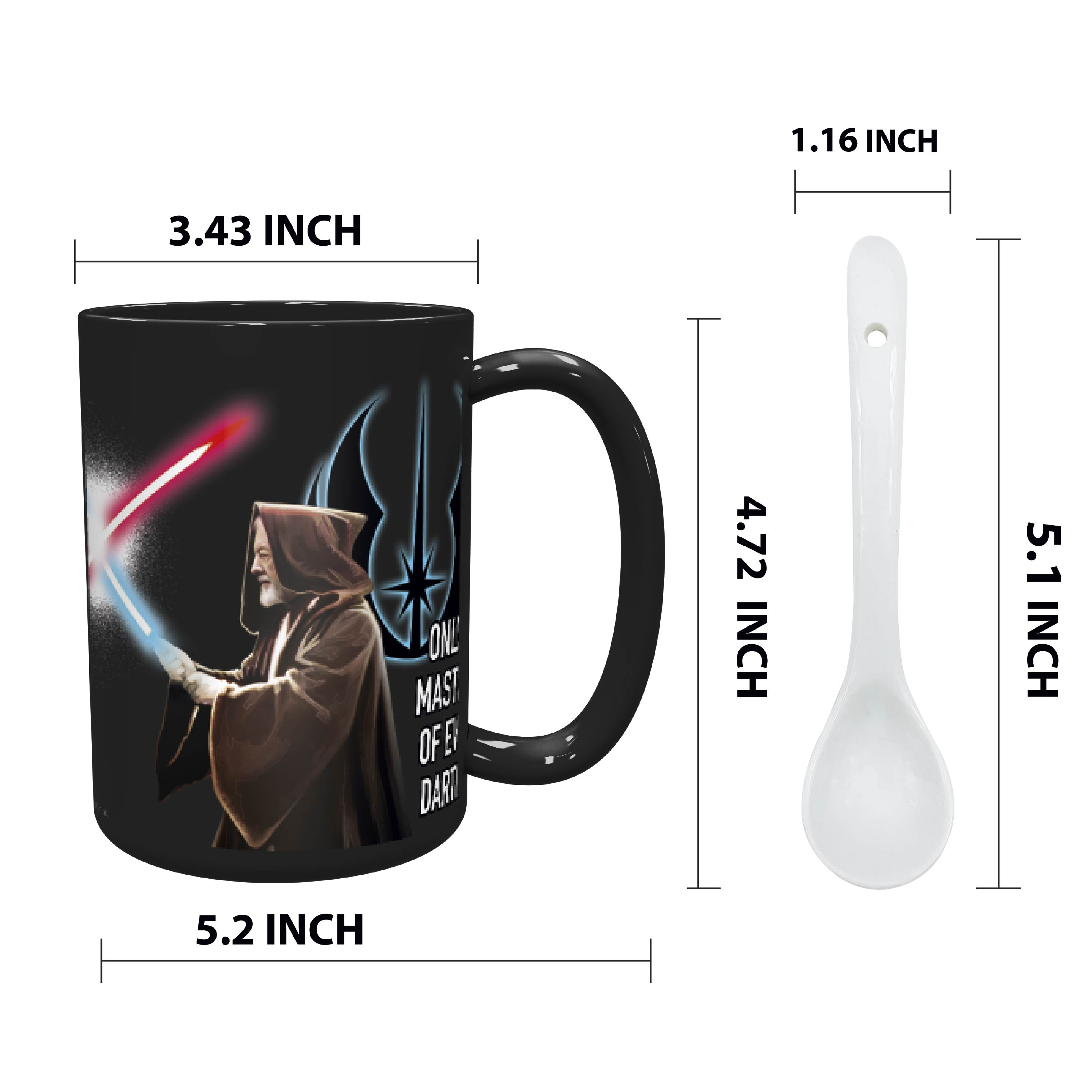 Star Wars 15 ounce Coffee Mug and Spoon, Darth Vader & Obi-Wan Kenobi slideshow image 9 Star Wars 15 ounce Coffee Mug and Spoon, Darth Vader & Obi-Wan Kenobi slideshow image 9