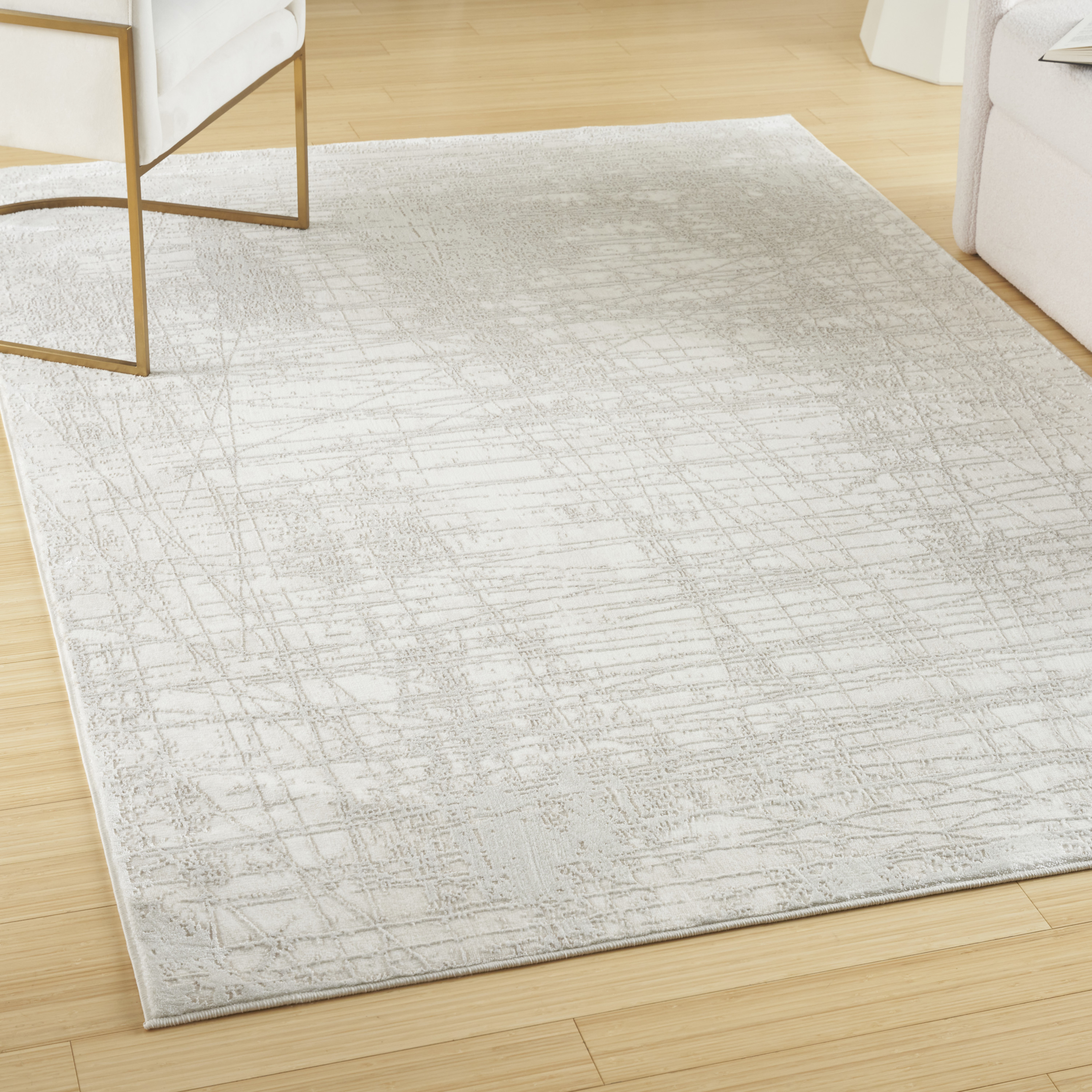 Nourison Home Texture 7'10" x 9'10" Ivory Grey Modern Indoor Rug