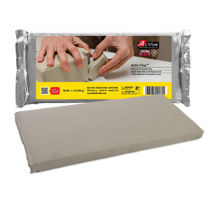 Activ-Clay™ Air Drying Clay, Natural White, 1.1 lb (500 g)