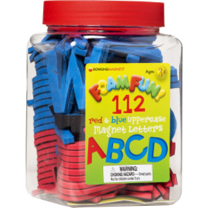 Foam Fun Uppercase Red & Blue Magnet Letters, Set of 112