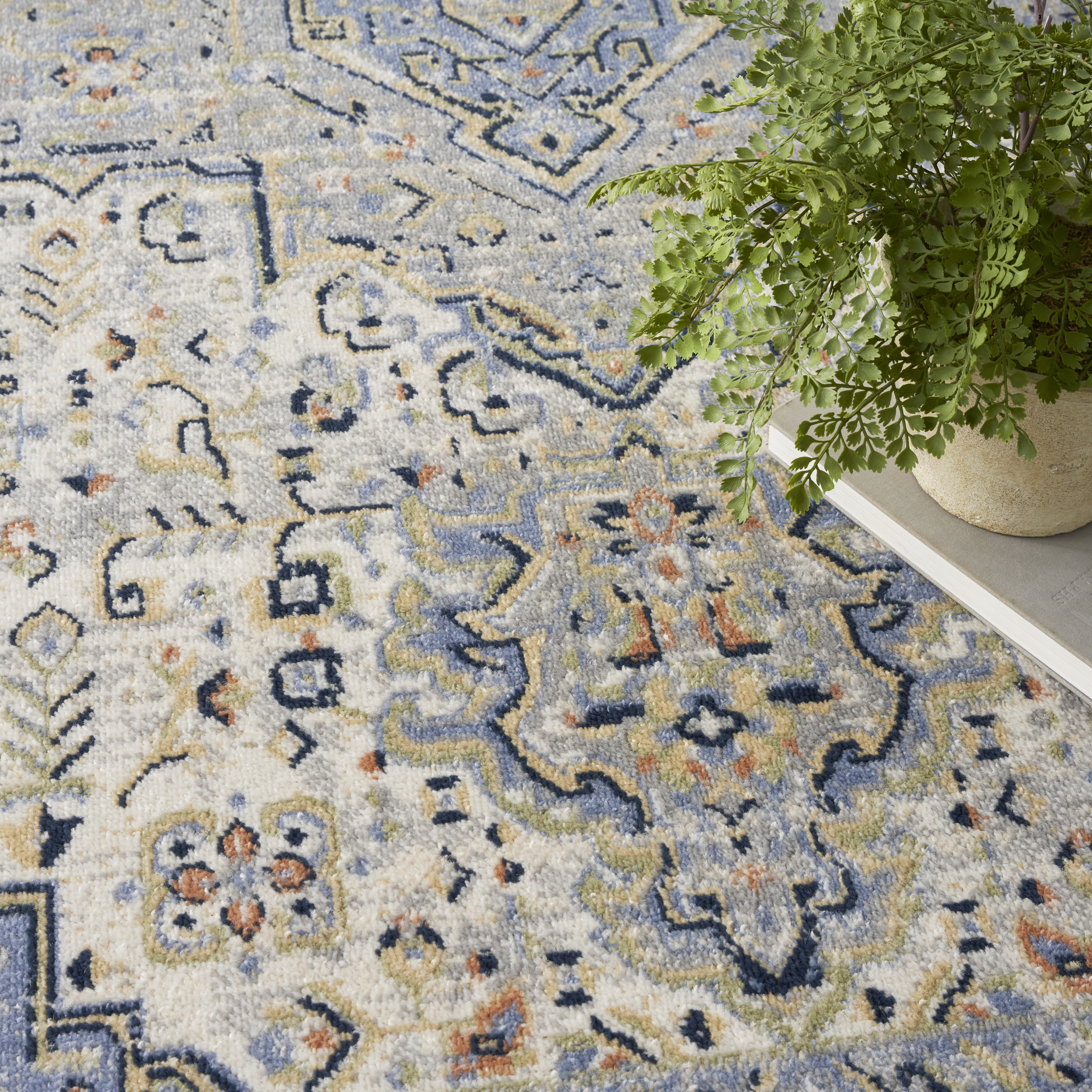 Nourison Nourison Essentials Persian 4' x 6' Blue Vintage Rug