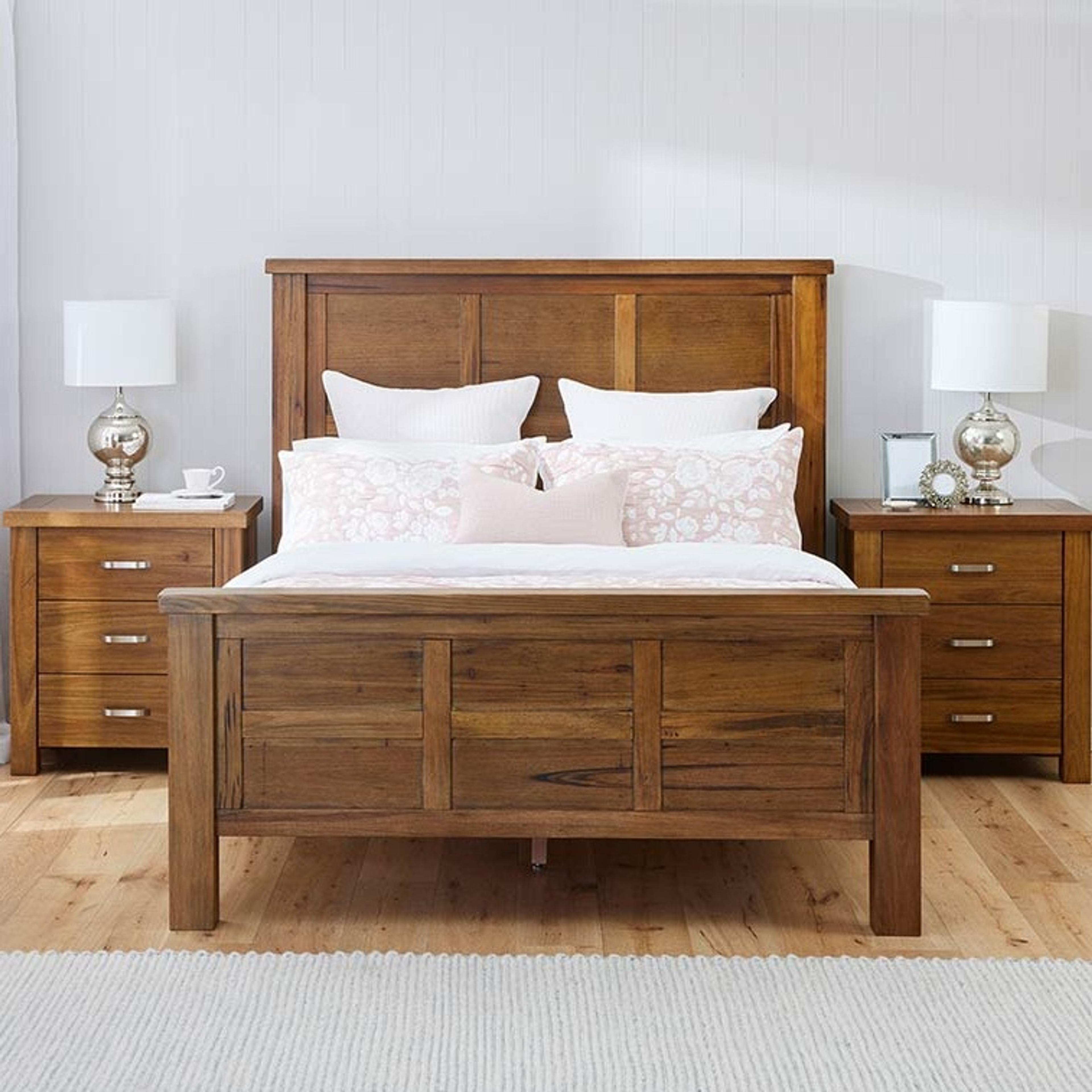 Lifestyle image of the  Billy Bed Frame, Smoke from Forty Winks