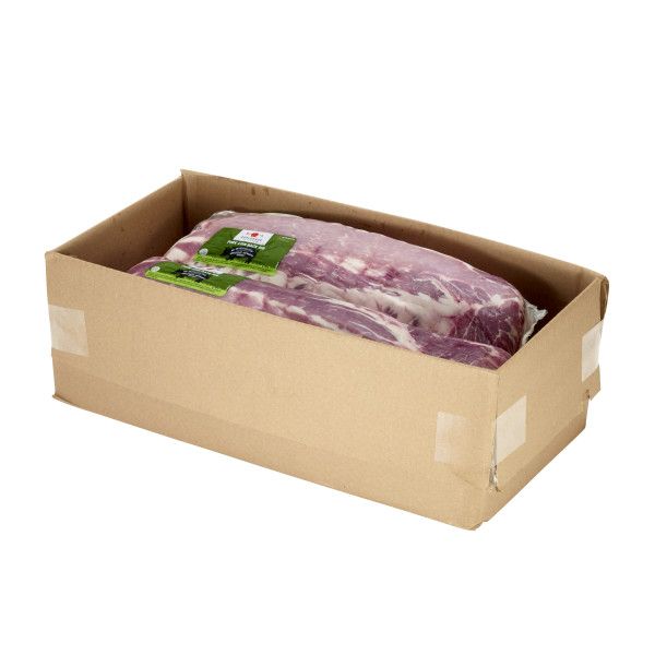 APPLEGATE NATURALS(r) Loin Back Rib, Fresh, VP, 8/1pc . C1RM - Front Right Open Case (Hi Res)