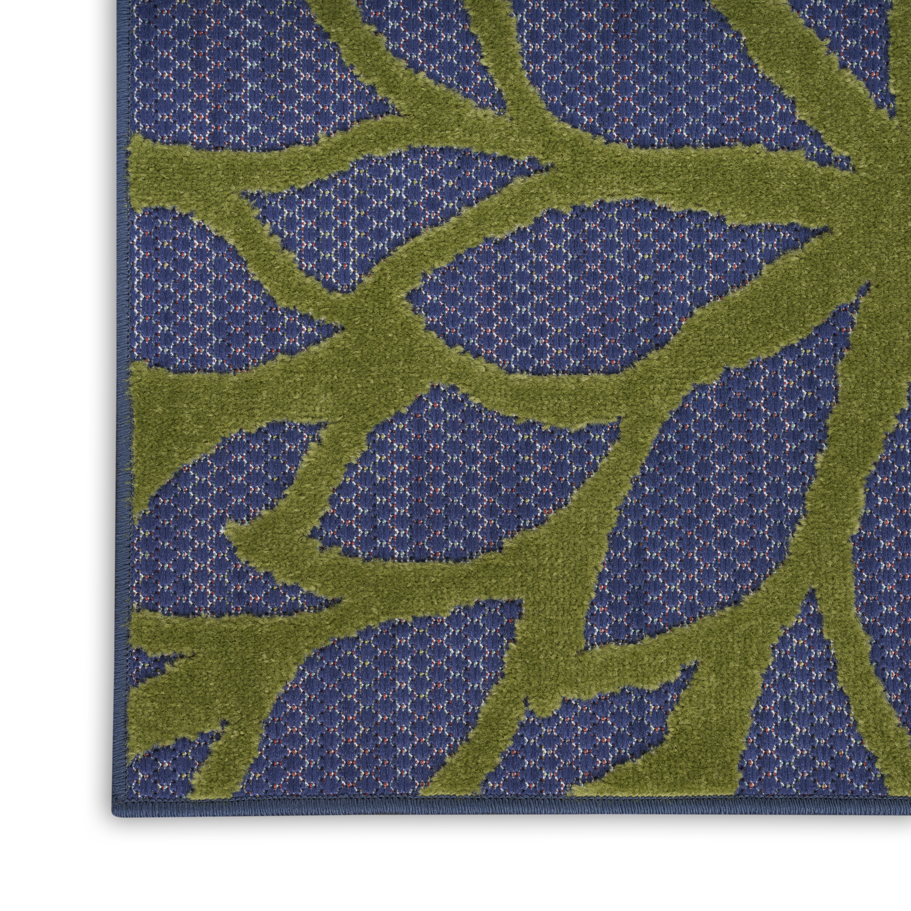 Nourison Aloha 5'3" x 7'5" Navy Multicolor Outdoor Rug
