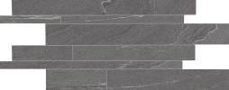 Stonetalk Dark 12×24 Listelli Mosaic Martellata Matte