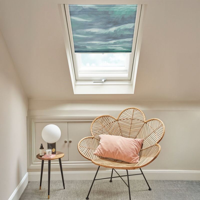 Thermashade Ripple Aqua Pleated blind