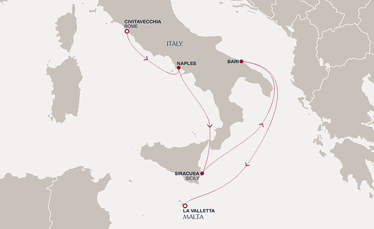 Itinerary map