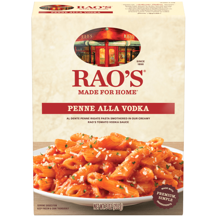 Penne alla Vodka Frozen Meal, 9 oz - Back Image