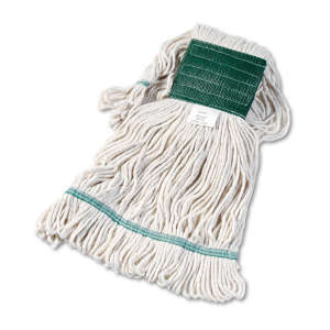 Boardwalk, Super Loop Synthetic Looped-End Wet Mop Head with 5" Headband, Medium, White