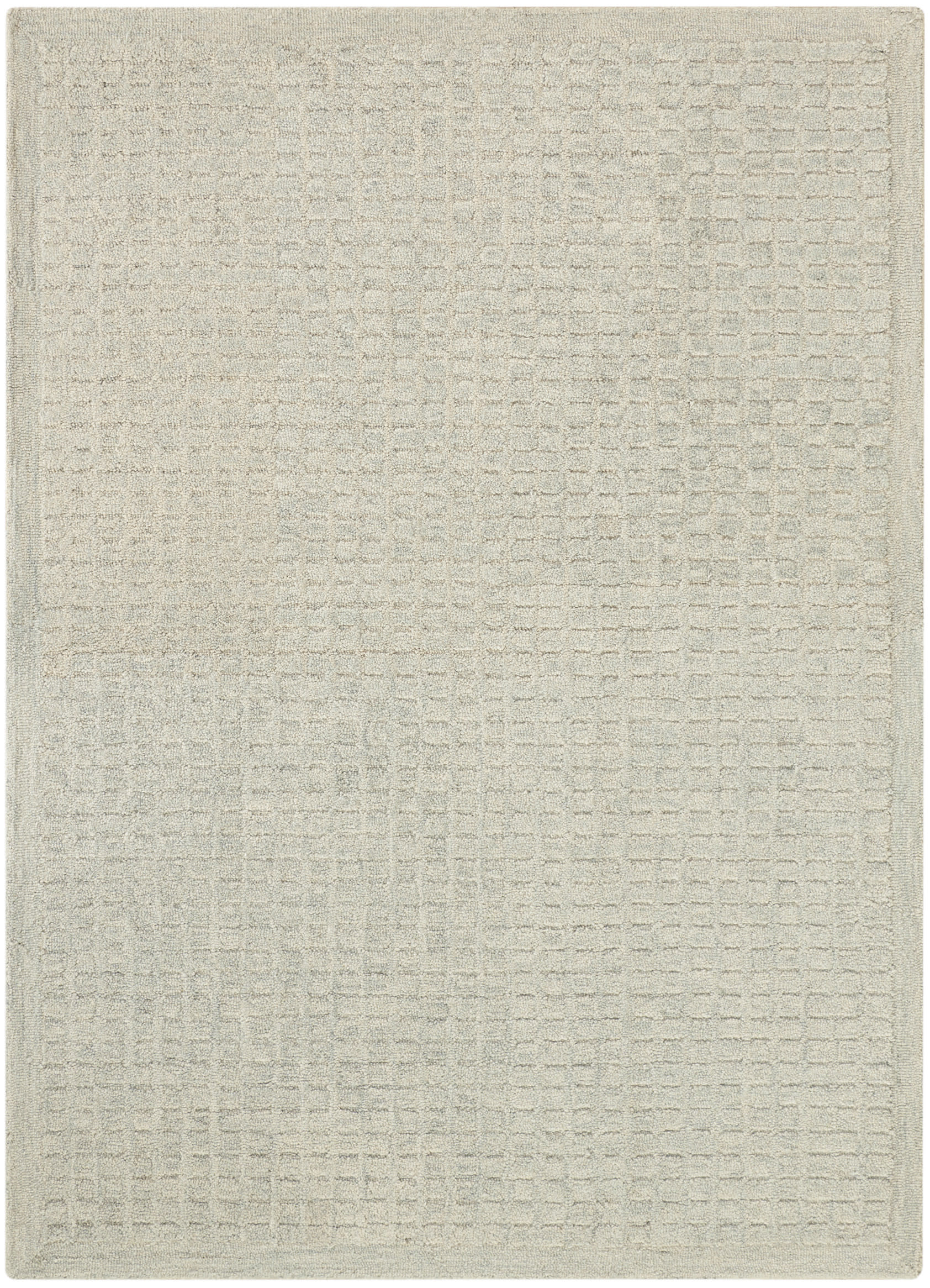 DKNY Pure Grids 3'9" x 5'9" Light Blue Contemporary Indoor Rug