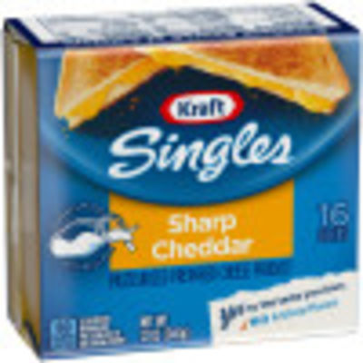 singles cheese kraft slices cheddar oz american sharp