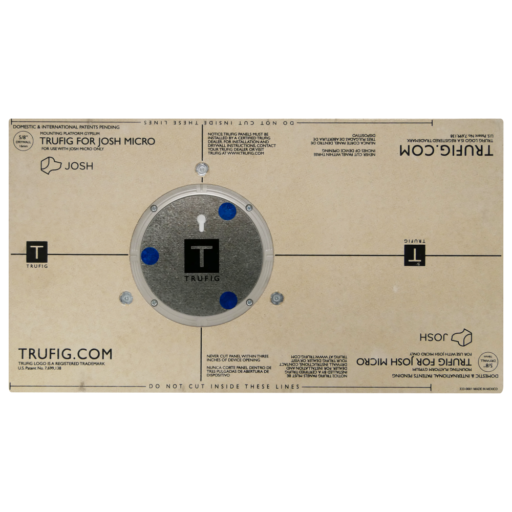 MOUNTING PLATFORM | JOSH .AI - GYPSUM 5/8" - USED FOR DRYWALL OR SMALL TILE INSTALLATION