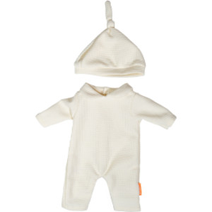 Beige Pajamas with Hat, 15"