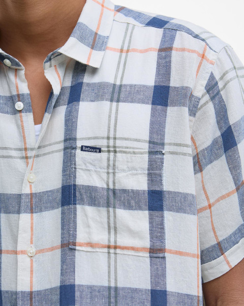 Croft Short-Sleeved Shirt Sea Haze Tartan