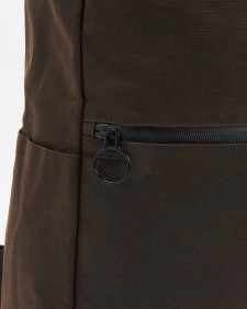 Field Roll-Top Waxed Backpack Olive-Black