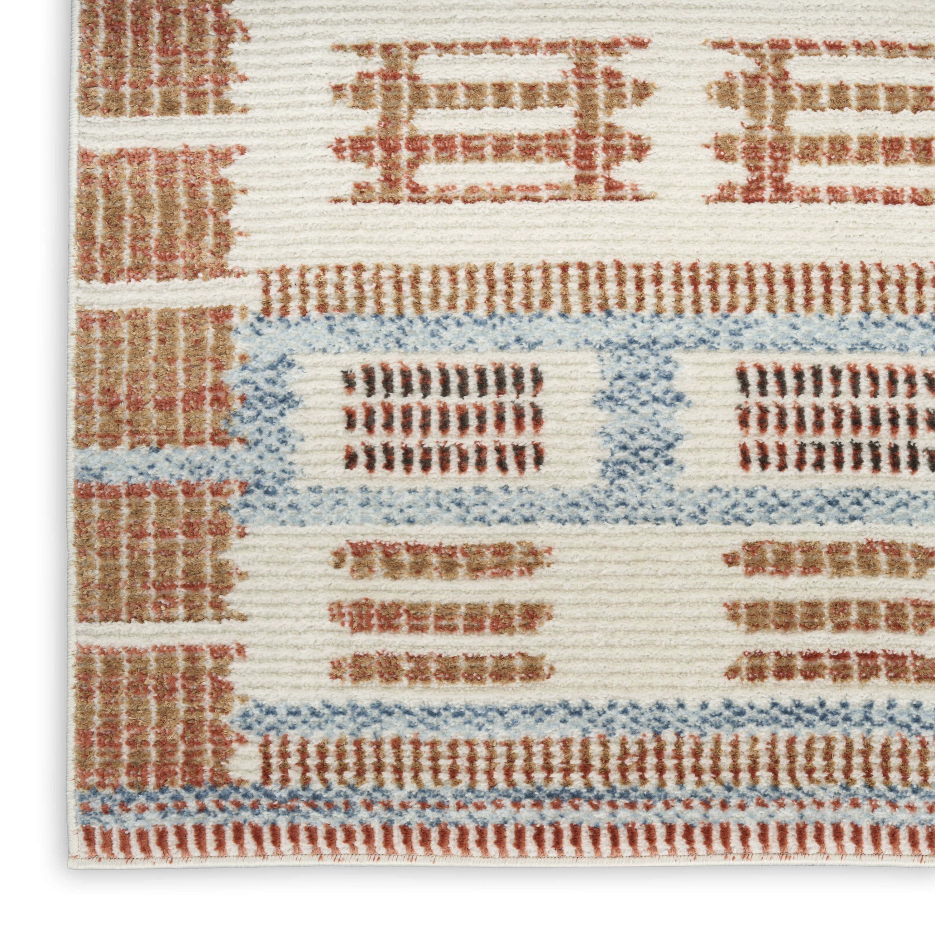 Nourison Nordic 8' x 10' Ivory Rust Modern Indoor Rug