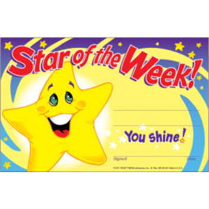 ¡Estrella de la semana! Premios de reconocimiento, 30 ct.