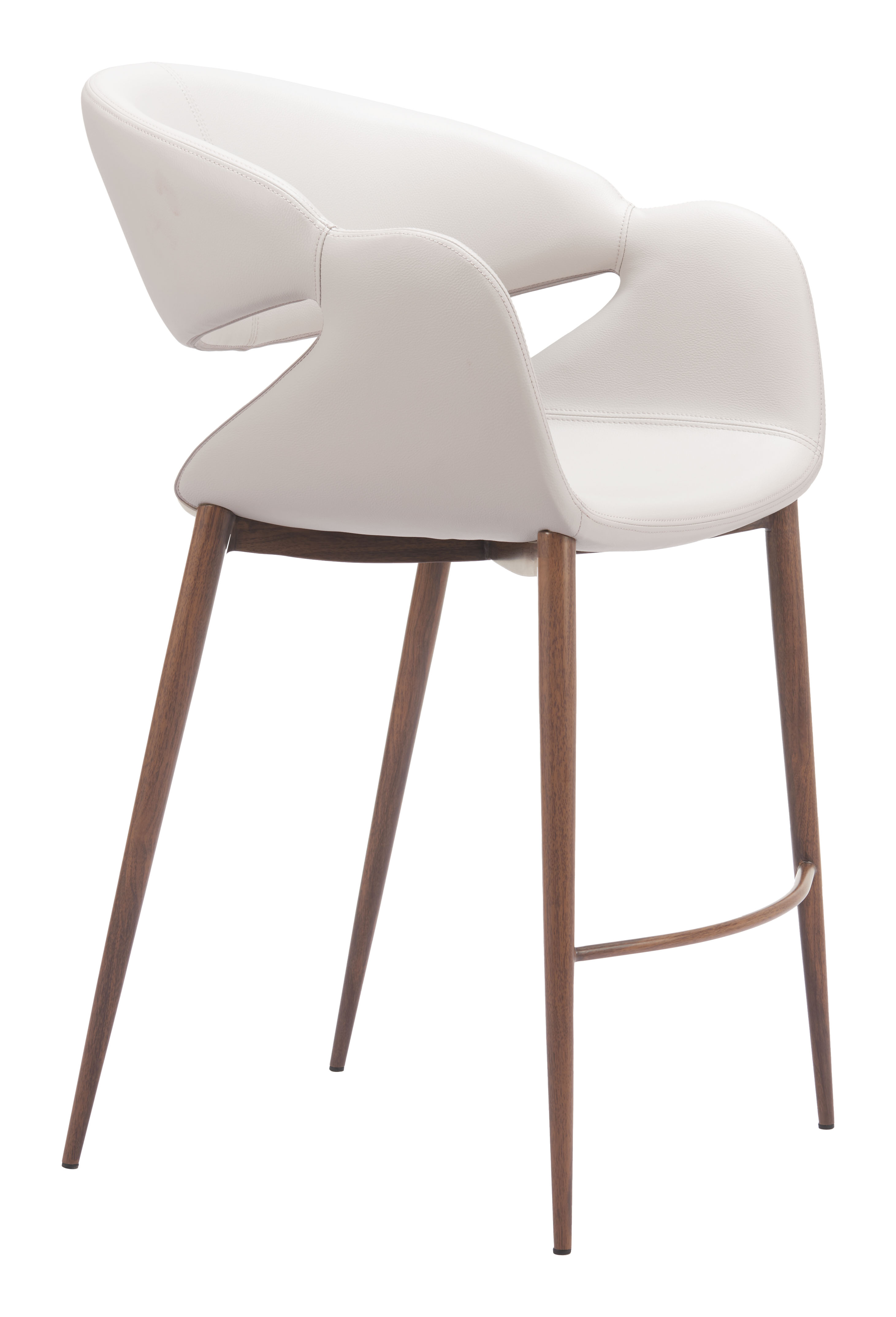 Limay Counter Stool Beige & Walnut product image