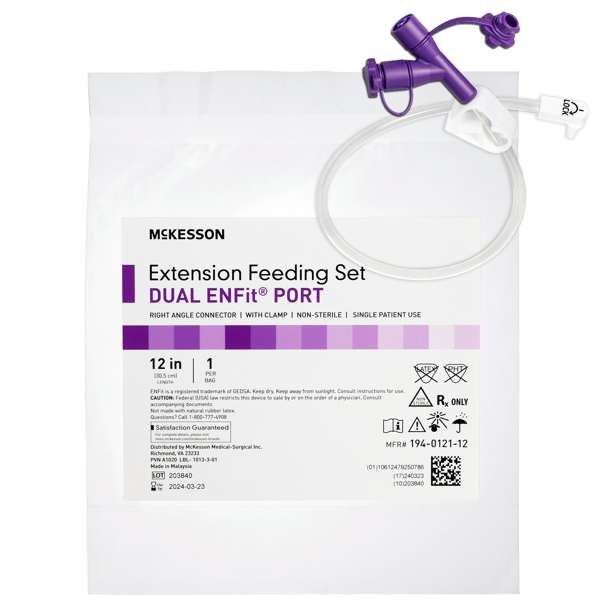 McKesson Enteral Feeding Extension Set, Continuous