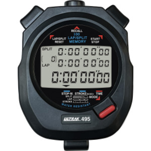 495 100 Memory Stopwatch, Black