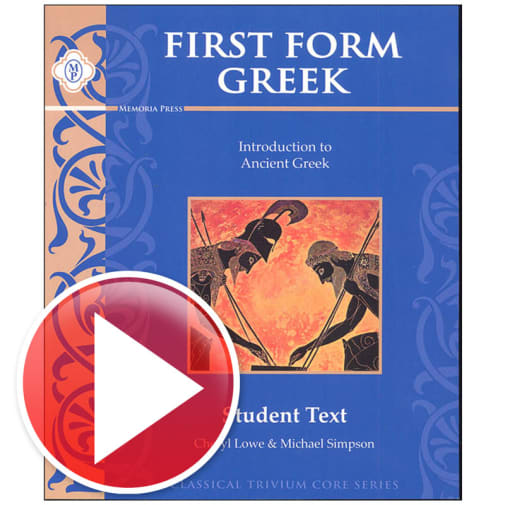 Memoria Press First Form Greek Online Instructional Videos (Streaming)