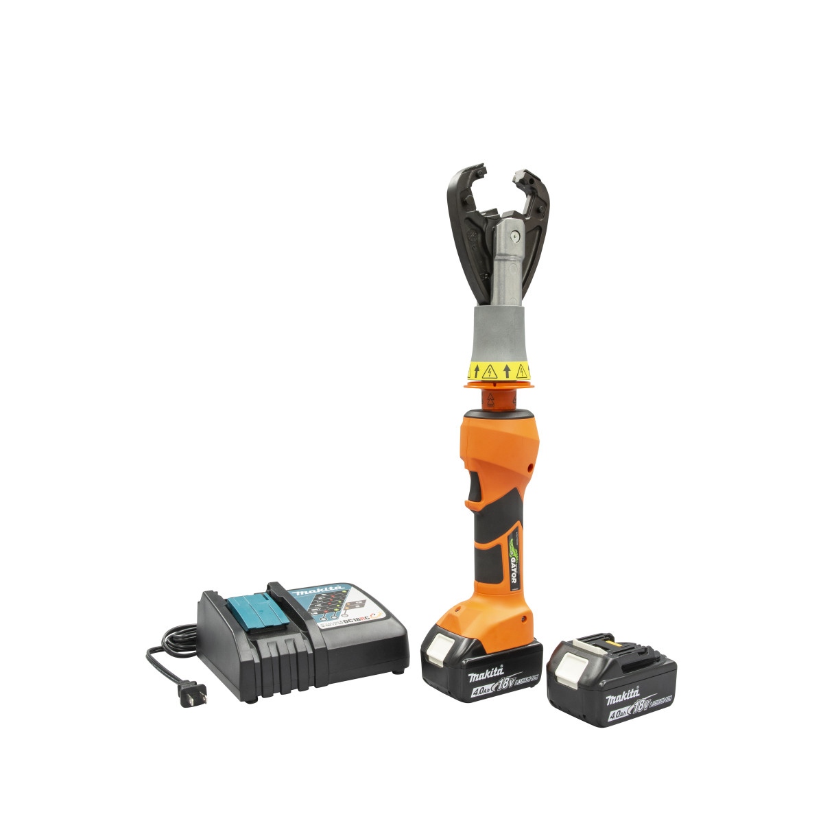 6 Ton Insulated Crimper with CJK Head and 120V Charger. 1000v Insulation. Brush guarded head - helps avoid accidental contact with conductors. Tri-insulation barrier - Provides three (3) layers of protection (Patent Pending). 360° Rotating head  - For improved agility in confined work spaces. Double -tap safety feature option -Prevents unintentional operation. Bluetooth® communication