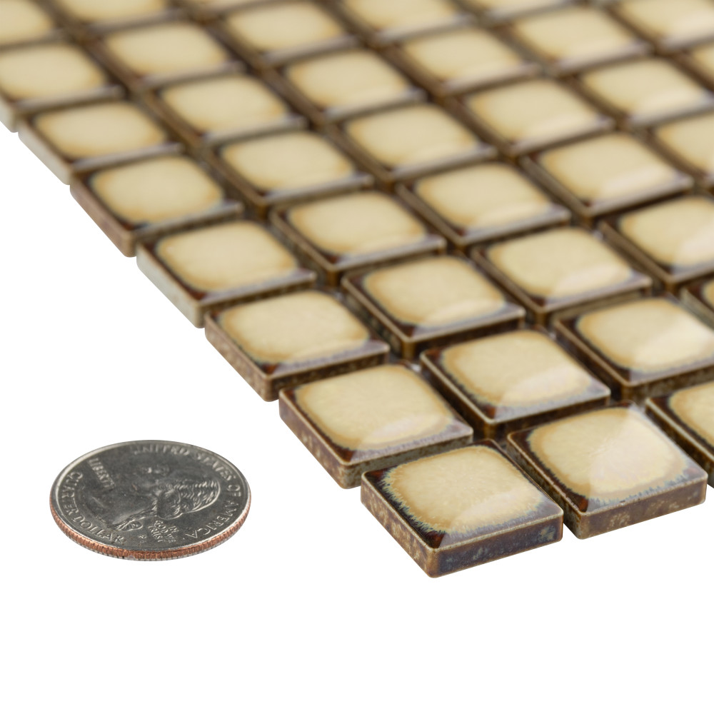 Hudson Edge Caffe 12-1/4 in. x 12-1/4 in. Porcelain Mosaic Tile