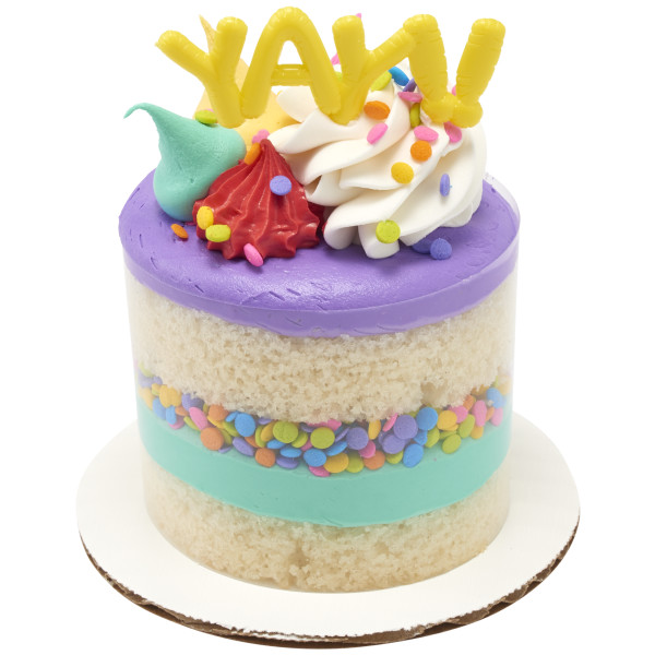 Mini Bright Balloon Words Cupcake Layon
